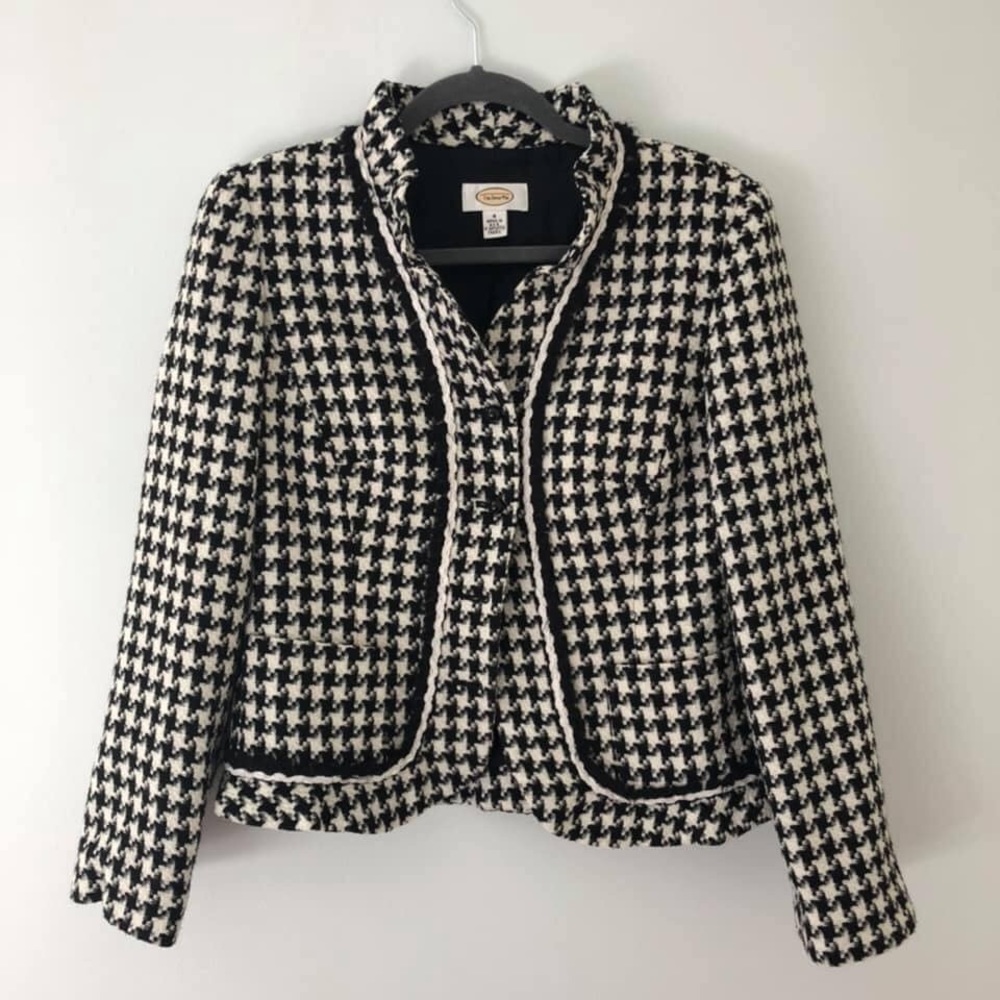 Talbots Houndstooth Blazer 4